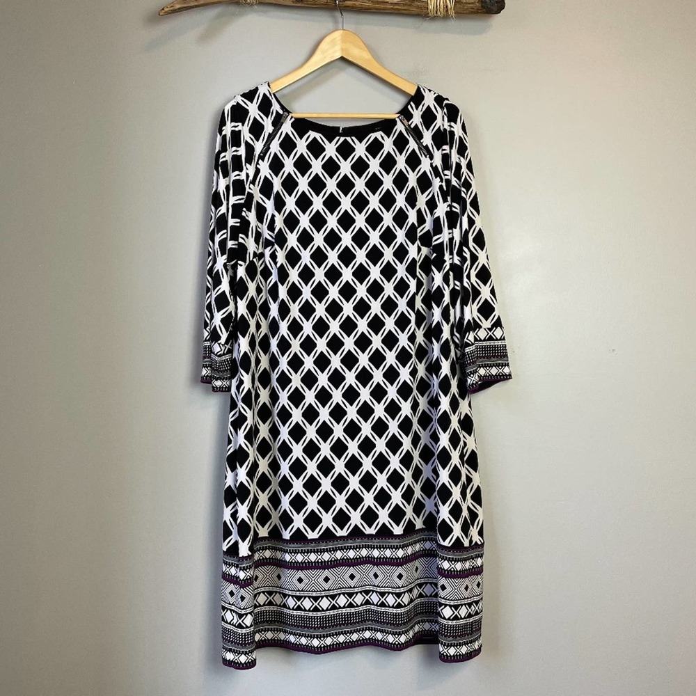41 Hawthorn Geometric Print Midi Shift Dress